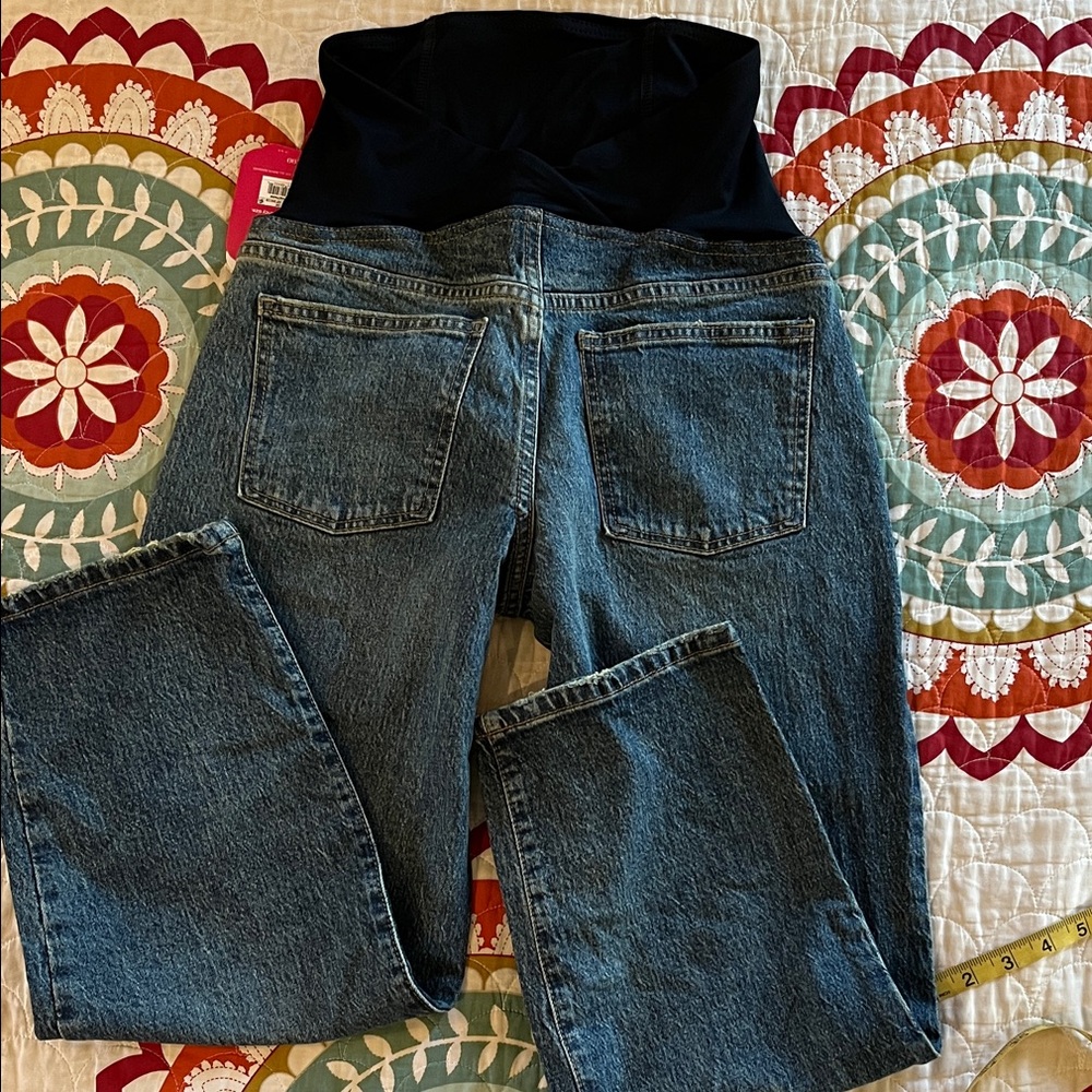 Isabel Maternity by Ingrid & Isabel Flare Jeans in Lt. Blue Denim Size 2 - Picture 6 of 13